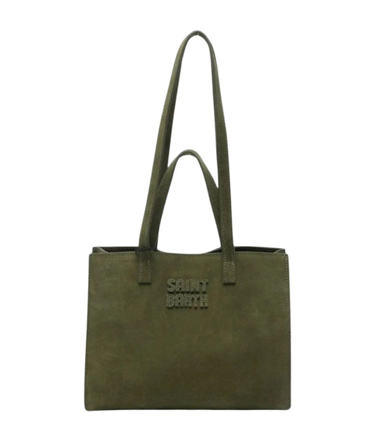 MC2 Saint Barth Borsa in Suede Jour Midi JOBAM01 Verde Militare