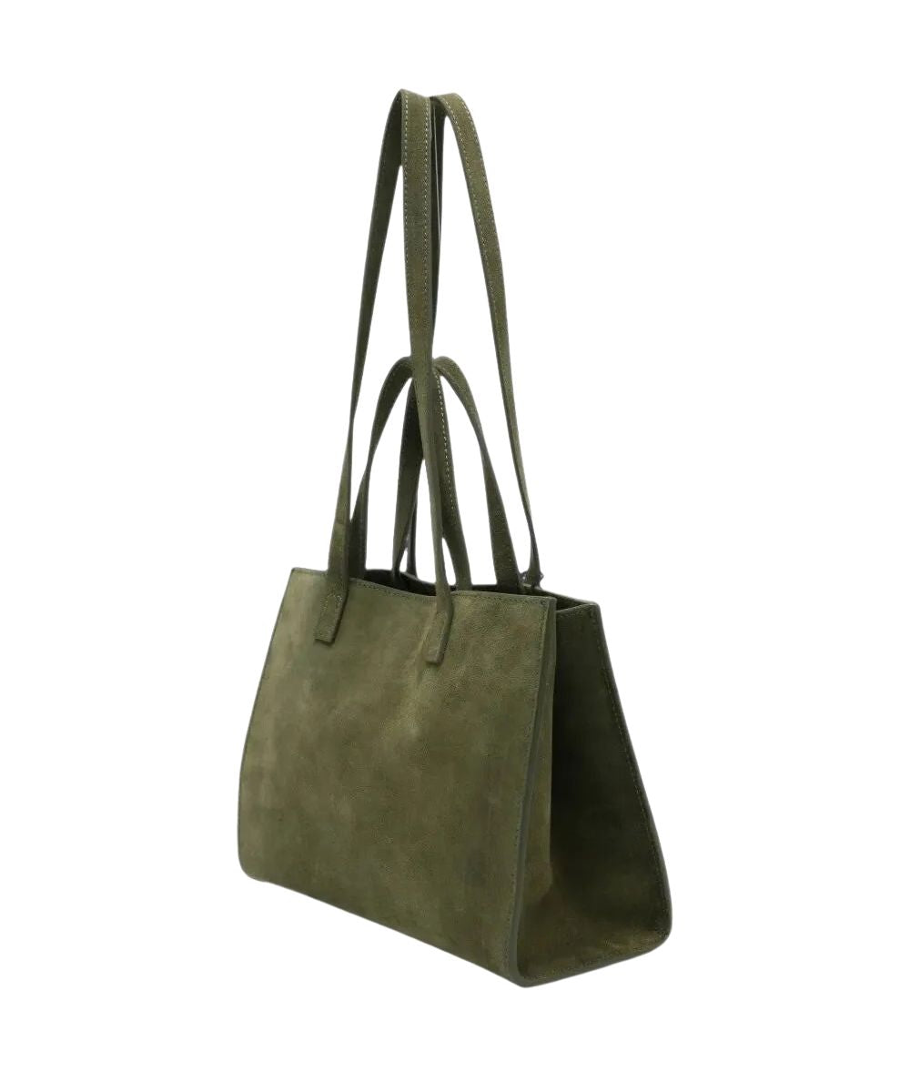 MC2 Saint Barth Borsa in Suede Jour Midi JOBAM01 Verde Militare