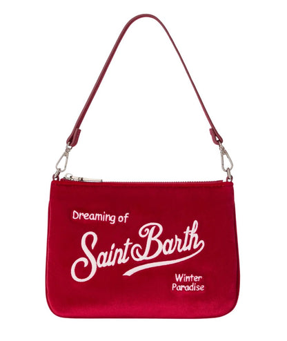 MC2 Saint Barth Borsa in Velluto Parisienne Mini Velvet PARM005 Rosso