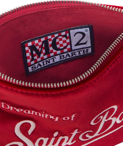 MC2 Saint Barth Borsa in Velluto Parisienne Mini Velvet PARM005 Rosso