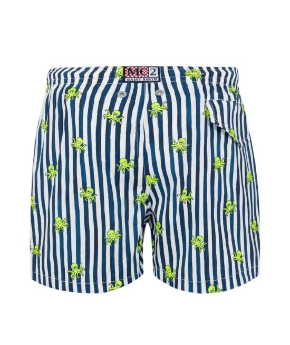MC2 Saint Barth Boxer Mare Lighting Micro Stretch Octopus LIG0016 Blu 
