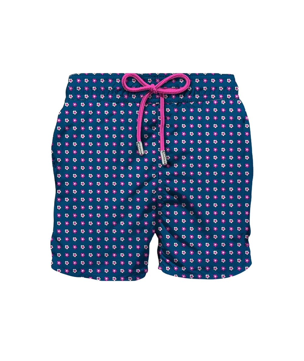 MC2 Saint Barth Boxer Mare con Motivo Cravatta Lighting LIG0016 Blu