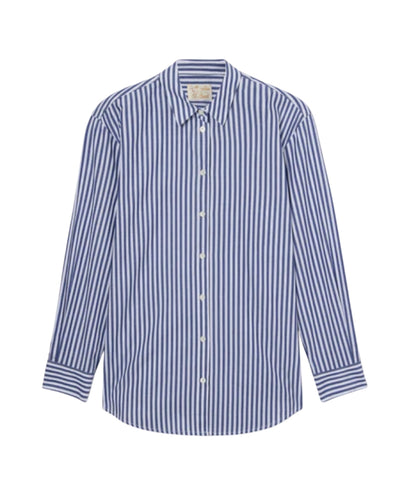MC2 Saint Barth Camicia Over in Cotone a Righe Brigitte BRIG001 Blu