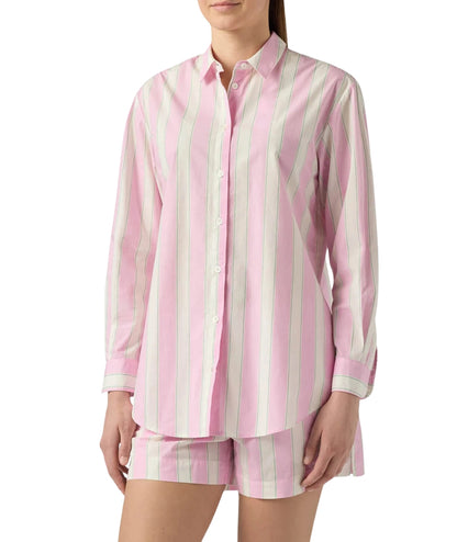 MC2 Saint Barth Camicia Over in Popeline a Righe Brigitte BRIG001 Rosa
