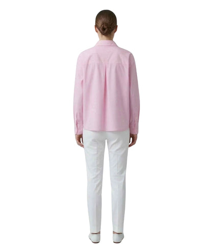 MC2 Saint Barth Camicia Over in Popeline a Righe Cristal CYS0001 Rosa