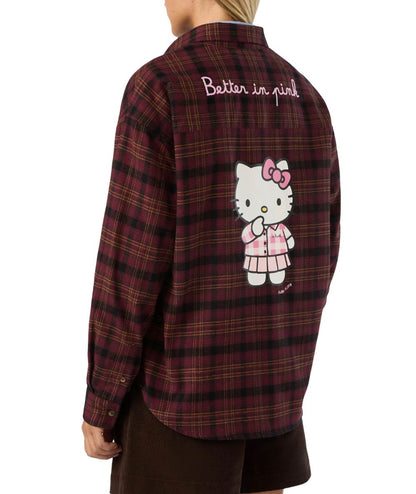 MC2 Saint Barth Camicia Overshirt Lully Flannel Hello Kitty LLU0001 Bordeaux