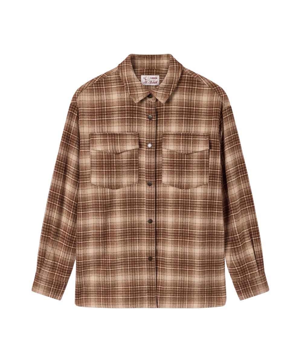 MC2 Saint Barth Camicia Tartan Cambry Flannel GMY0001 Beige