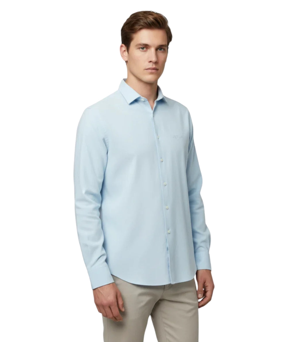 MC2 Saint Barth Camicia in Cotone Voile Ice LCM0001 Azzurro