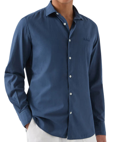 MC2 Saint Barth Camicia in Cotone Voile Ice LCM0001 Blu Navy