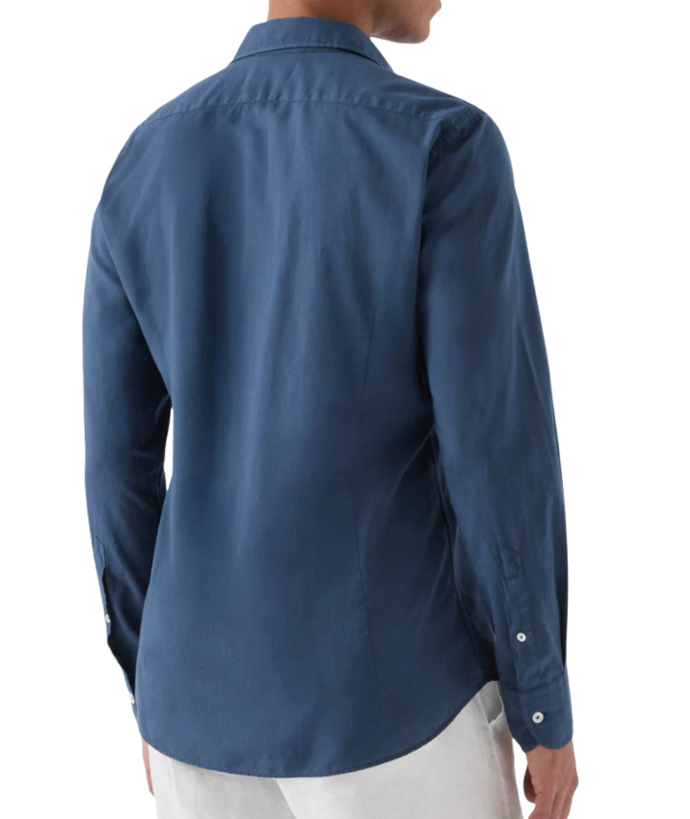 MC2 Saint Barth Camicia in Cotone Voile Ice LCM0001 Blu Navy