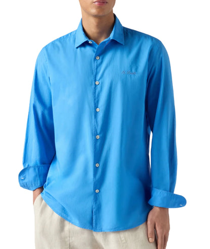 MC2 Saint Barth Camicia in Cotone Voile Ice LCM0001 Bluette