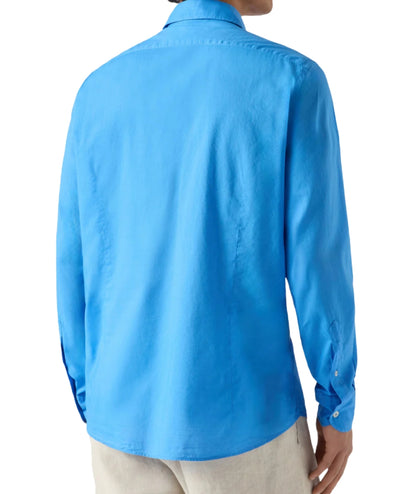 MC2 Saint Barth Camicia in Cotone Voile Ice LCM0001 Bluette