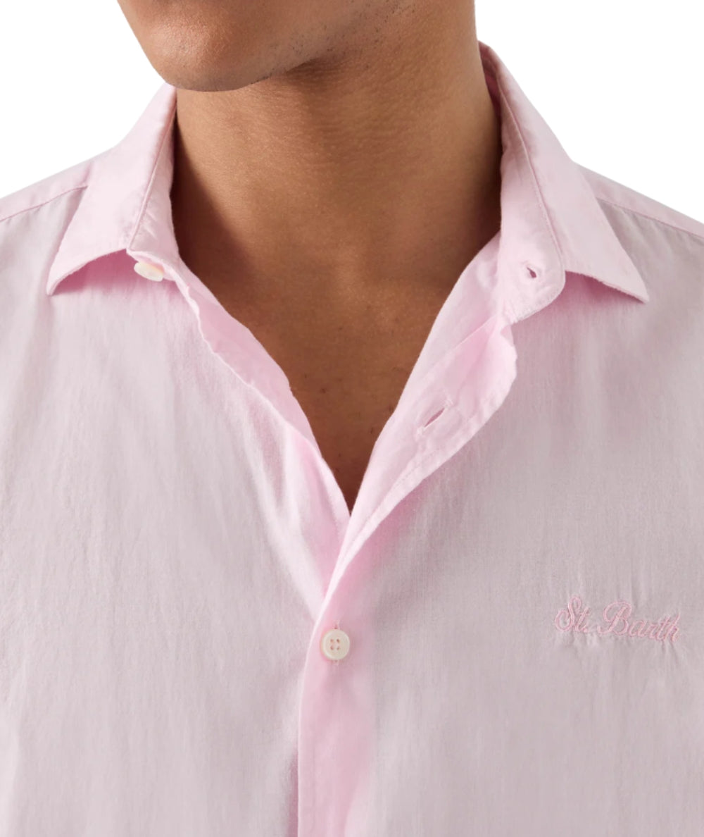 MC2 Saint Barth Camicia in Cotone Voile Ice LCM0001 Rosa
