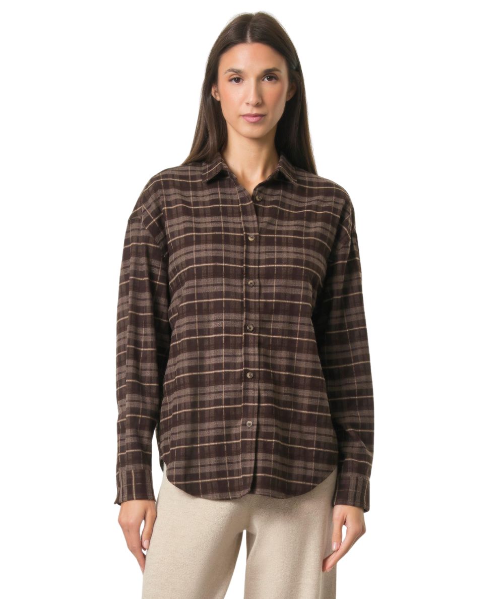 MC2 Saint Barth Camicia in Fantasia Tartan Gigy Flannel GIG0001 Marrone
