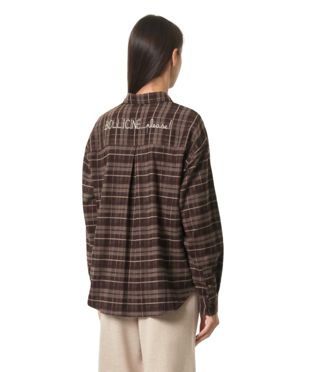 MC2 Saint Barth Camicia in Fantasia Tartan Gigy Flannel GIG0001 Marrone