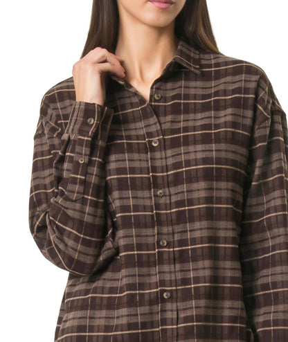 MC2 Saint Barth Camicia in Fantasia Tartan Gigy Flannel GIG0001 Marrone