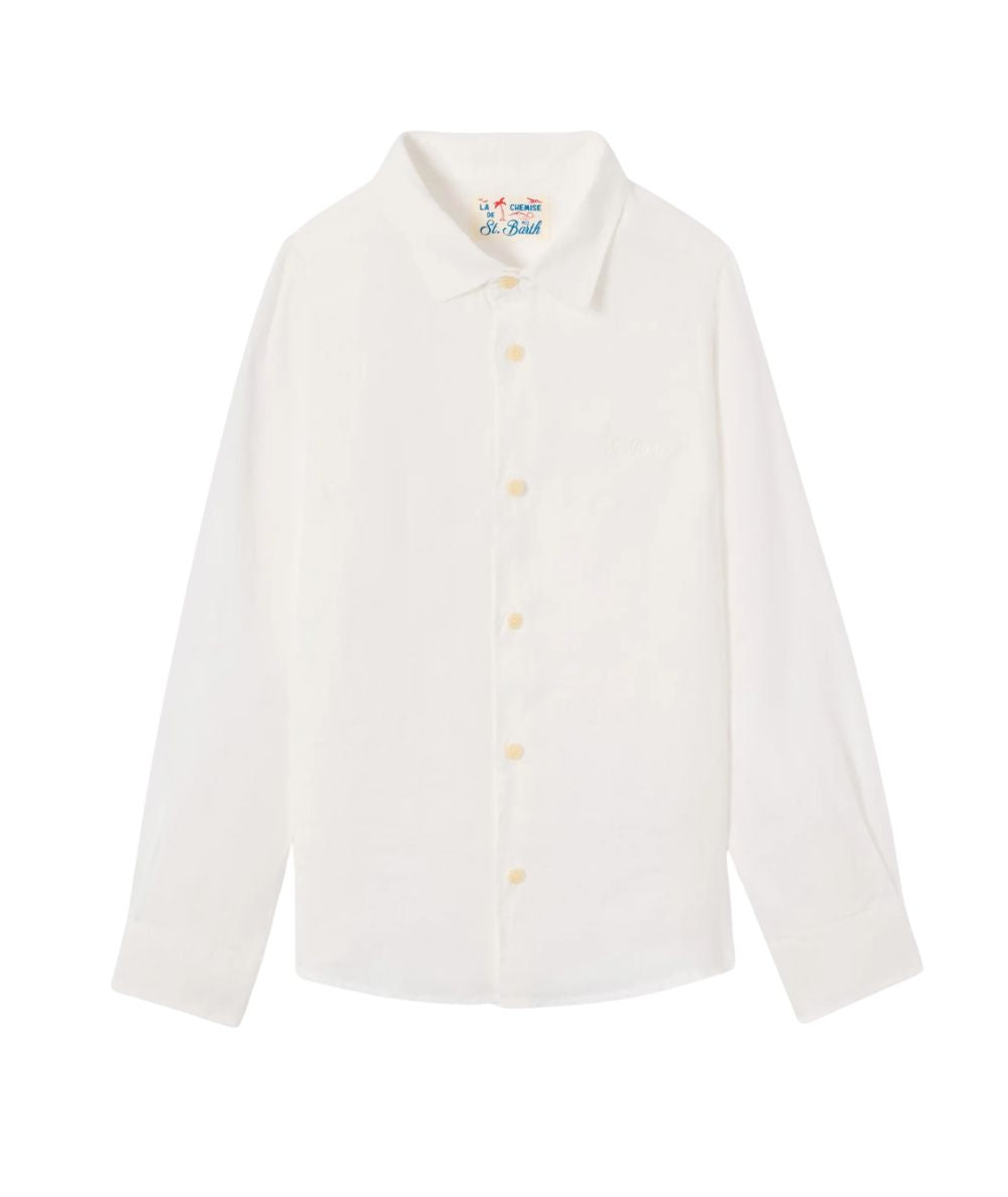 MC2 Saint Barth Camicia in Lino Agnes AGN0001 Bianco