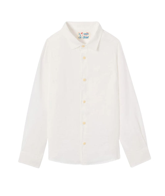MC2 Saint Barth Camicia in Lino Agnes AGN0001 Bianco