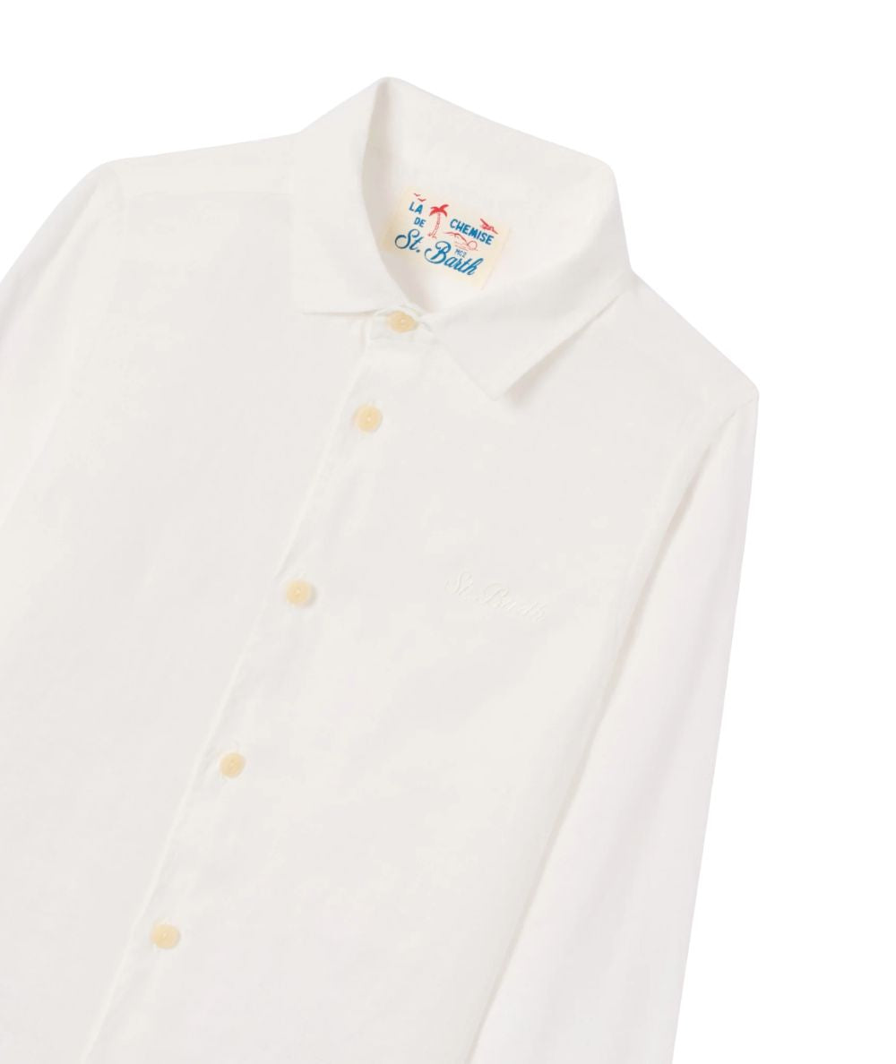MC2 Saint Barth Camicia in Lino Agnes AGN0001 Bianco