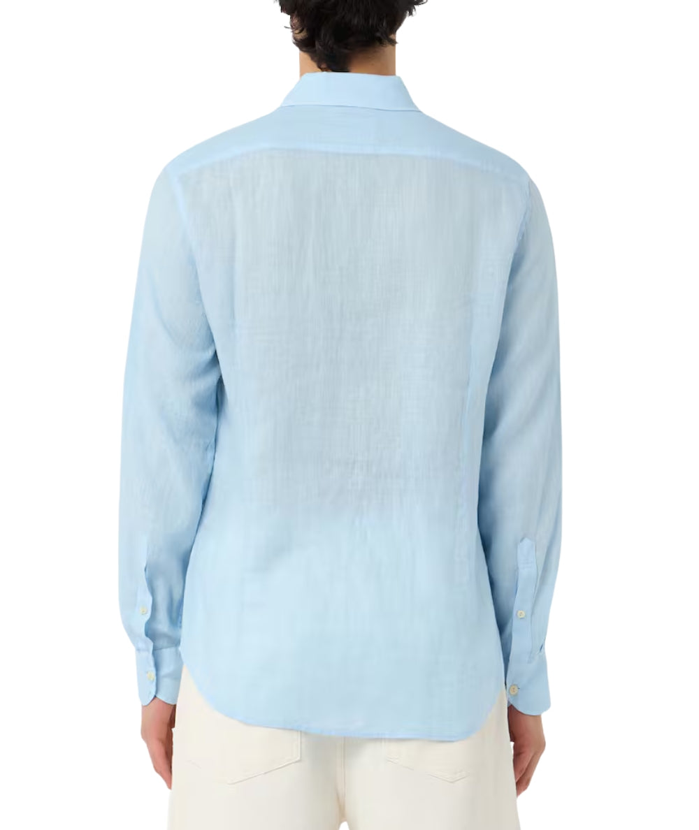 MC2 Saint Barth Camicia in Lino Pamplona PAMP001 Azzurro