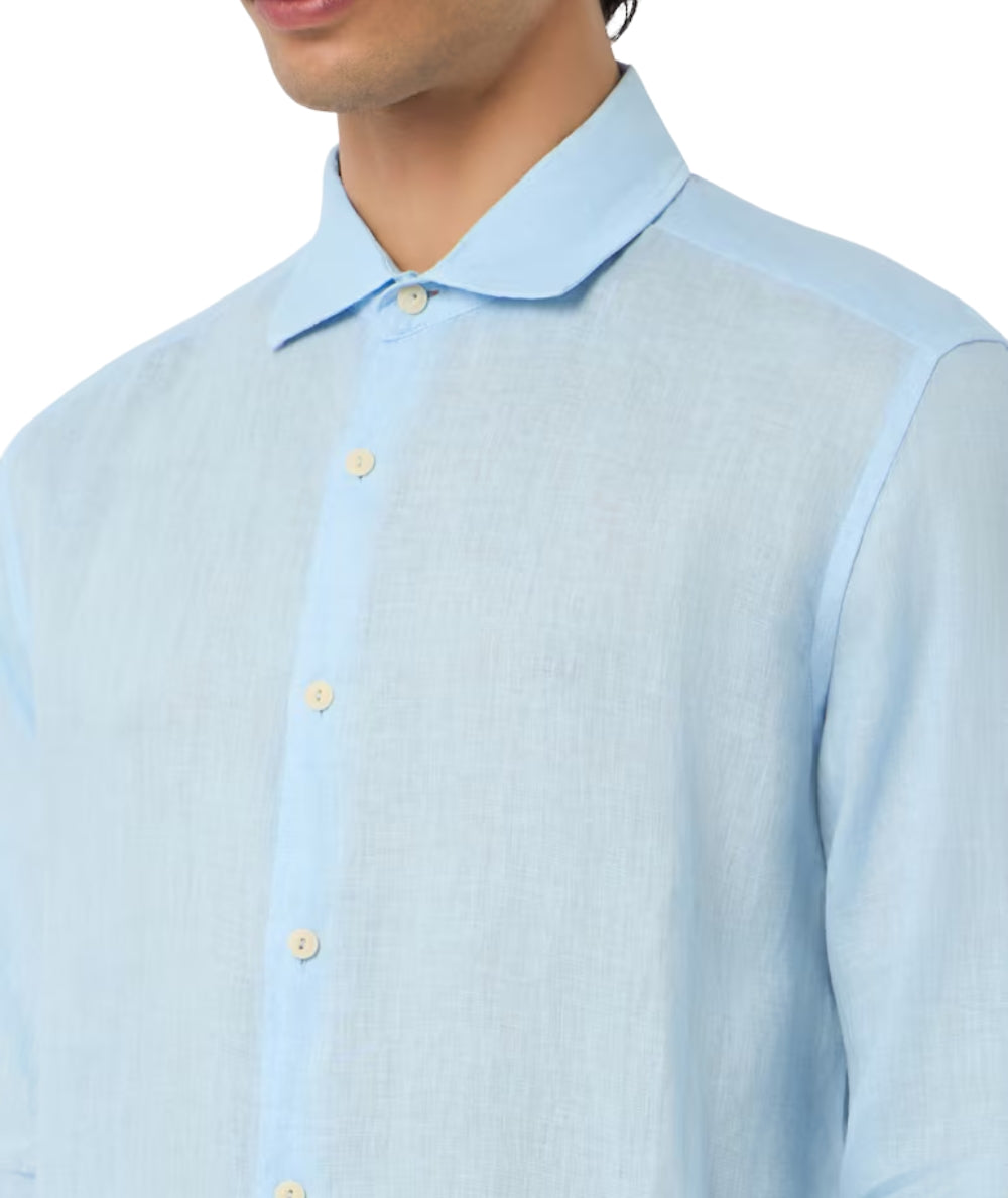 MC2 Saint Barth Camicia in Lino Pamplona PAMP001 Azzurro