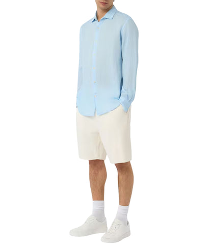 MC2 Saint Barth Camicia in Lino Pamplona PAMP001 Azzurro