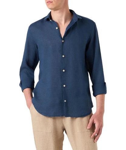 MC2 Saint Barth Camicia in Lino Pamplona PAMP001 Blu Denim 
