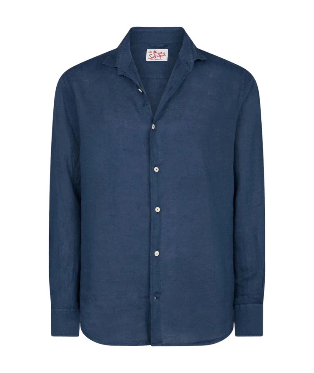 MC2 Saint Barth Camicia in Lino Pamplona PAMP001 Blu Denim 