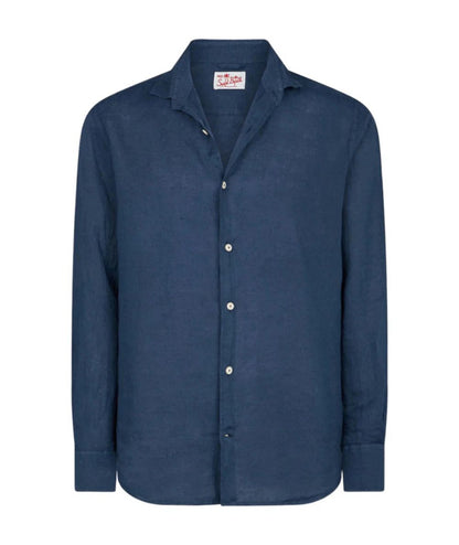 MC2 Saint Barth Camicia in Lino Pamplona PAMP001 Blu Denim 