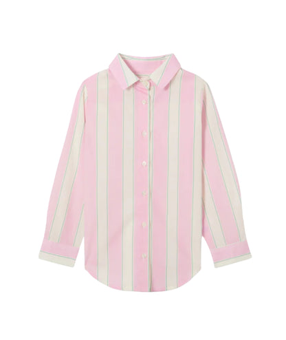 MC2 Saint Barth Camicia in Popeline a Righe Mini Brigitte BRIG003 Rosa
