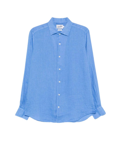 MC2 Saint Barth Camicia in Puro Lino Raphael RPH0001 Azzurro Avio