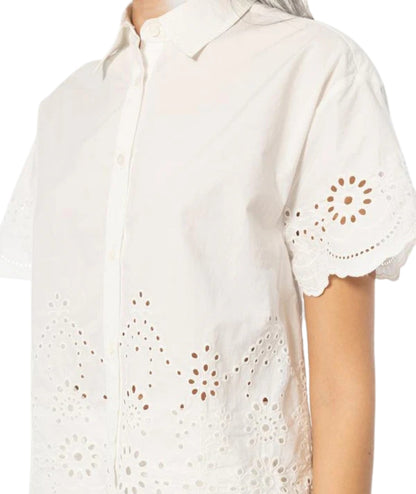 MC2 Saint Barth Camicia in Sangallo Clementine CEM0001 Bianco