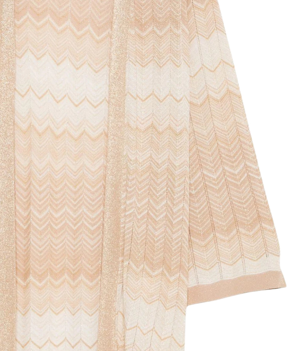 MC2 Saint Barth Cardigan Lungo in Fantasia Tonia TON0001 Beige