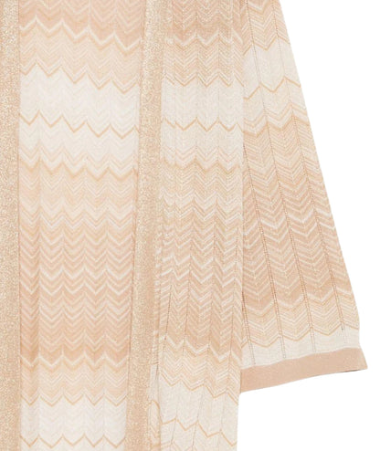 MC2 Saint Barth Cardigan Lungo in Fantasia Tonia TON0001 Beige