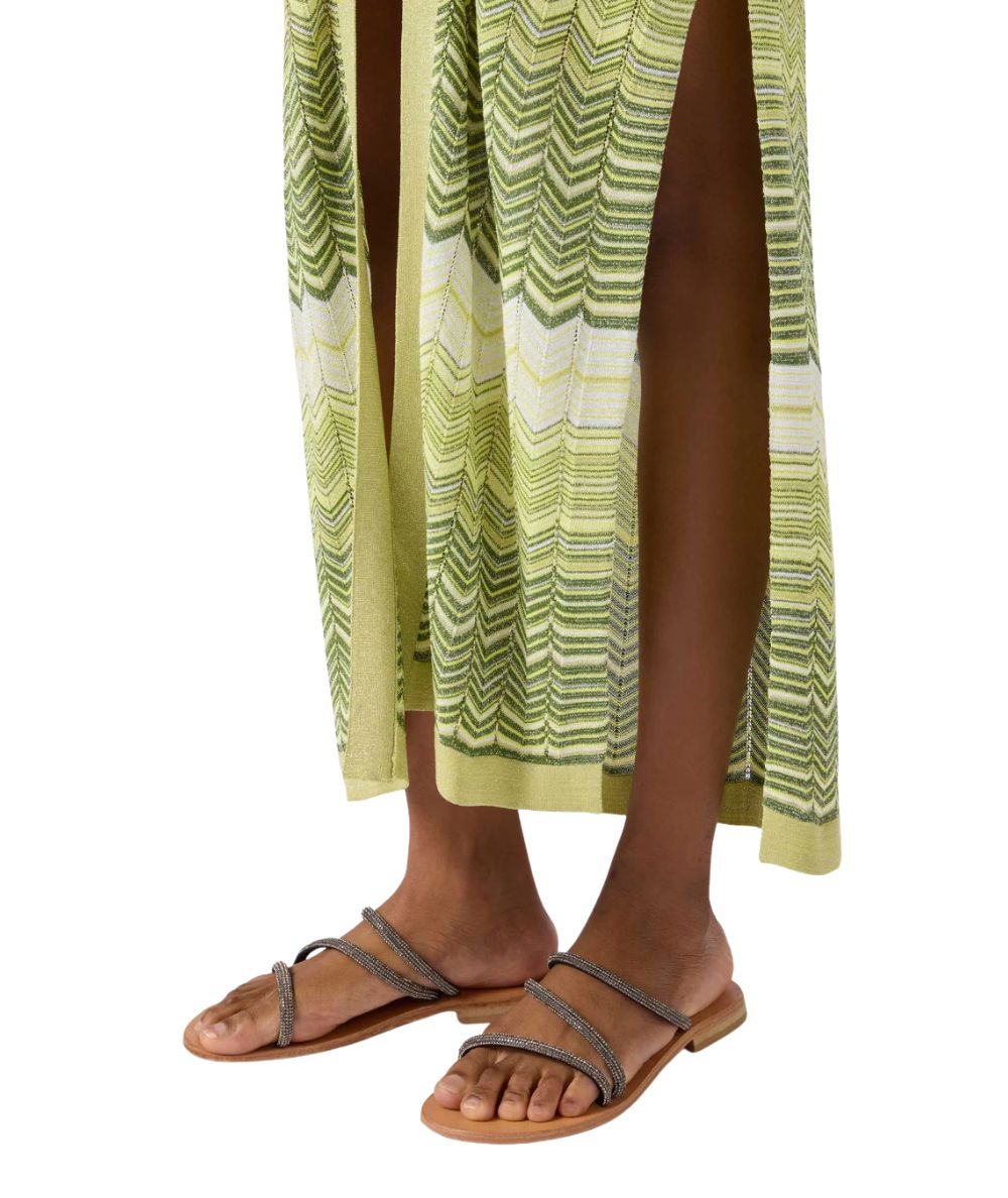 MC2 Saint Barth Cardigan Lungo in Fantasia Tonia TON0001 Verde