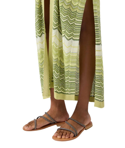 MC2 Saint Barth Cardigan Lungo in Fantasia Tonia TON0001 Verde