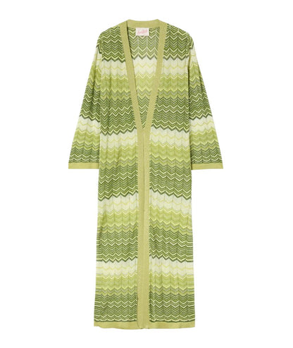 MC2 Saint Barth Cardigan Lungo in Fantasia Tonia TON0001 Verde