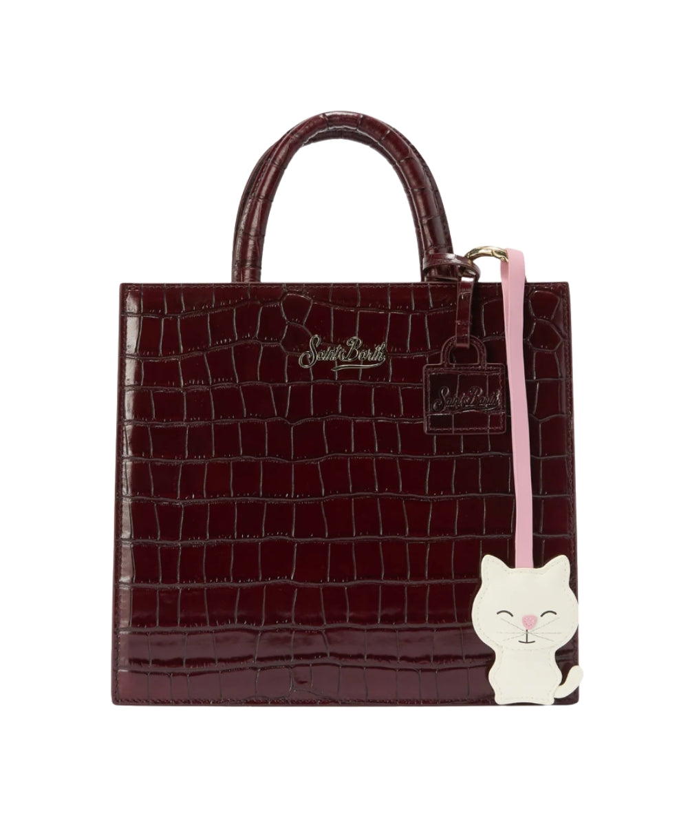 MC2 Saint Barth Charm in Pelle Gatto Bianco BAG CHARM Bianco