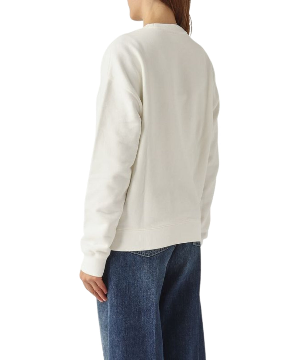 MC2 Saint Barth Felpa con Logo Leopardato STARDUST W STDW001 Bianco