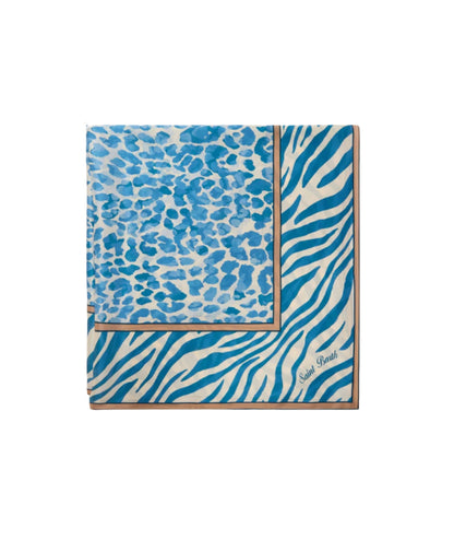 MC2 Saint Barth Foulard in Fantasia Animalier Kitana KITA001 Azzurro