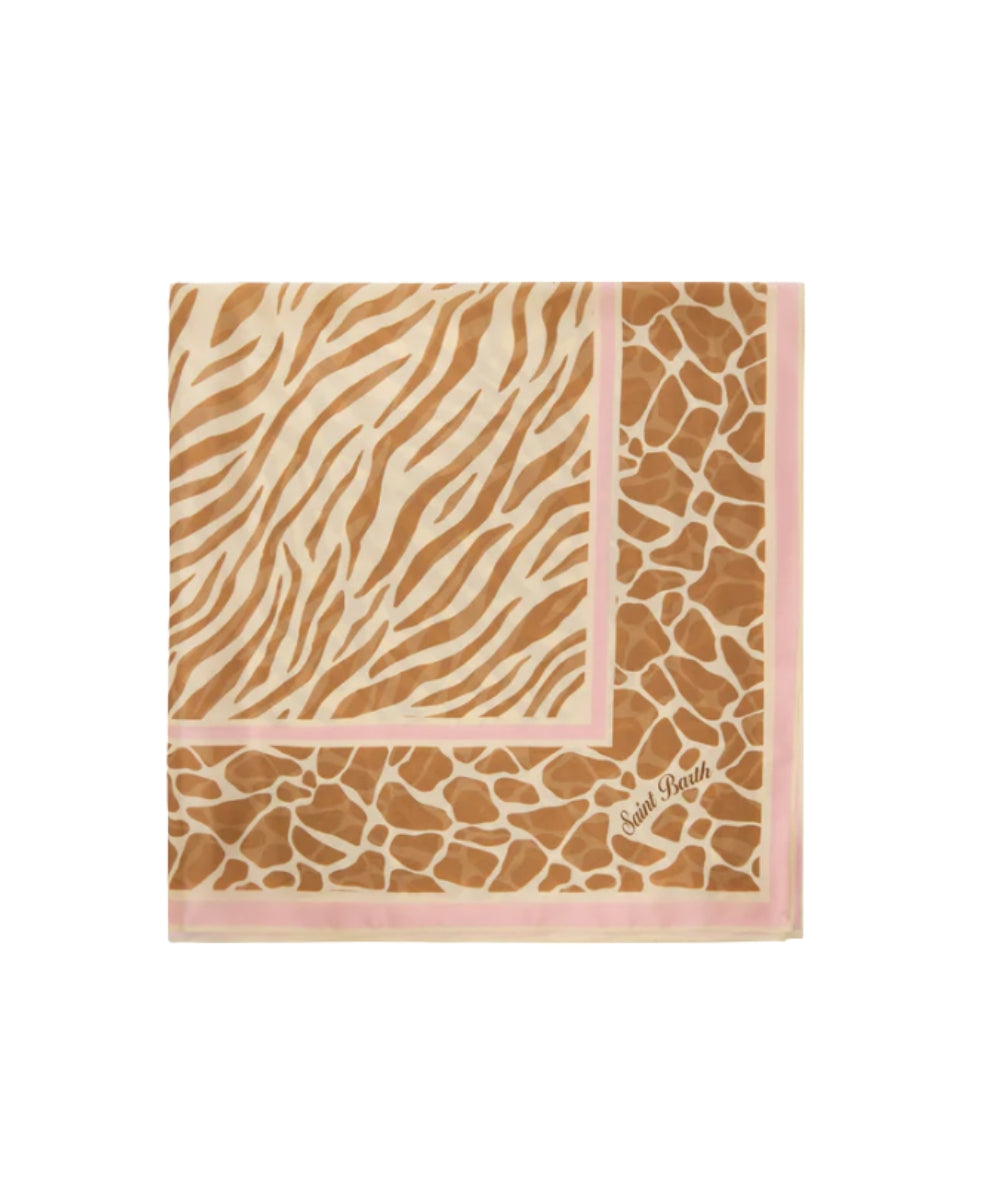 MC2 Saint Barth Foulard in Fantasia Safari Kitana KITA001 Marrone