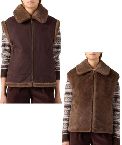 MC2 Saint Barth Gilet Reversibile Hesketh Wax Fur HES004 Marrone