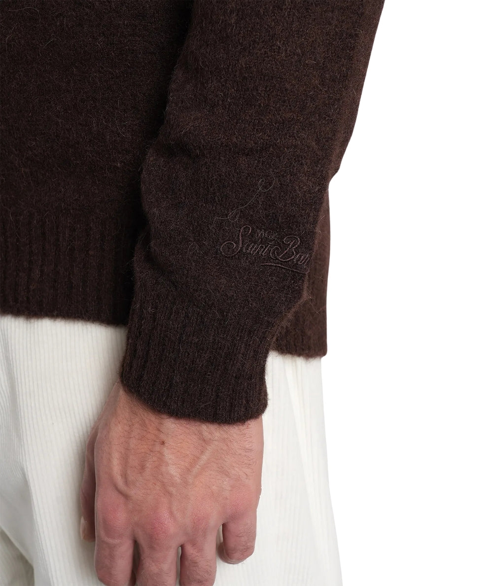 MC2 Saint Barth Maglione Girocollo REGENT ALPACA REGE006 Marrone