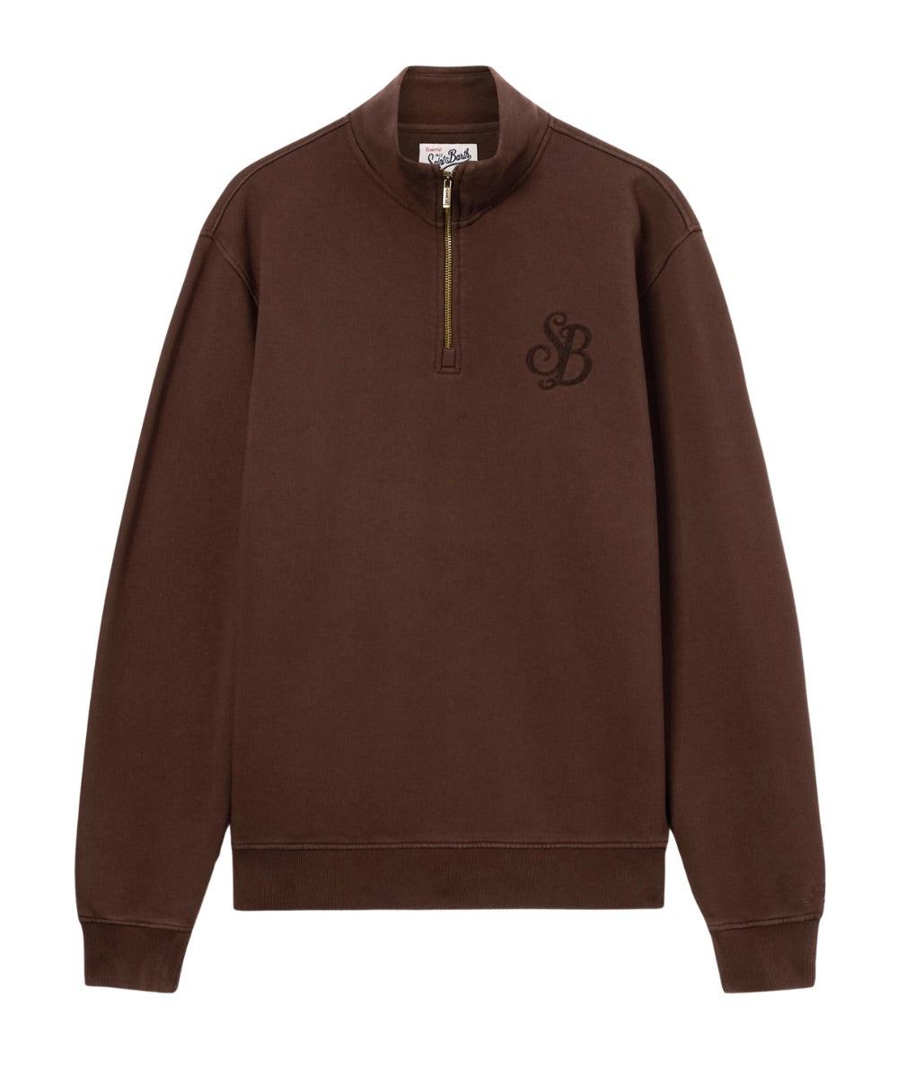 MC2 Saint Barth Maglione Half Zip Kennet Raw SB Legacy KNN0001 Marrone