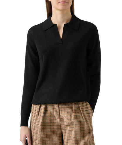 MC2 Saint Barth Maglione con Collo a Polo EZE WOOL Nero