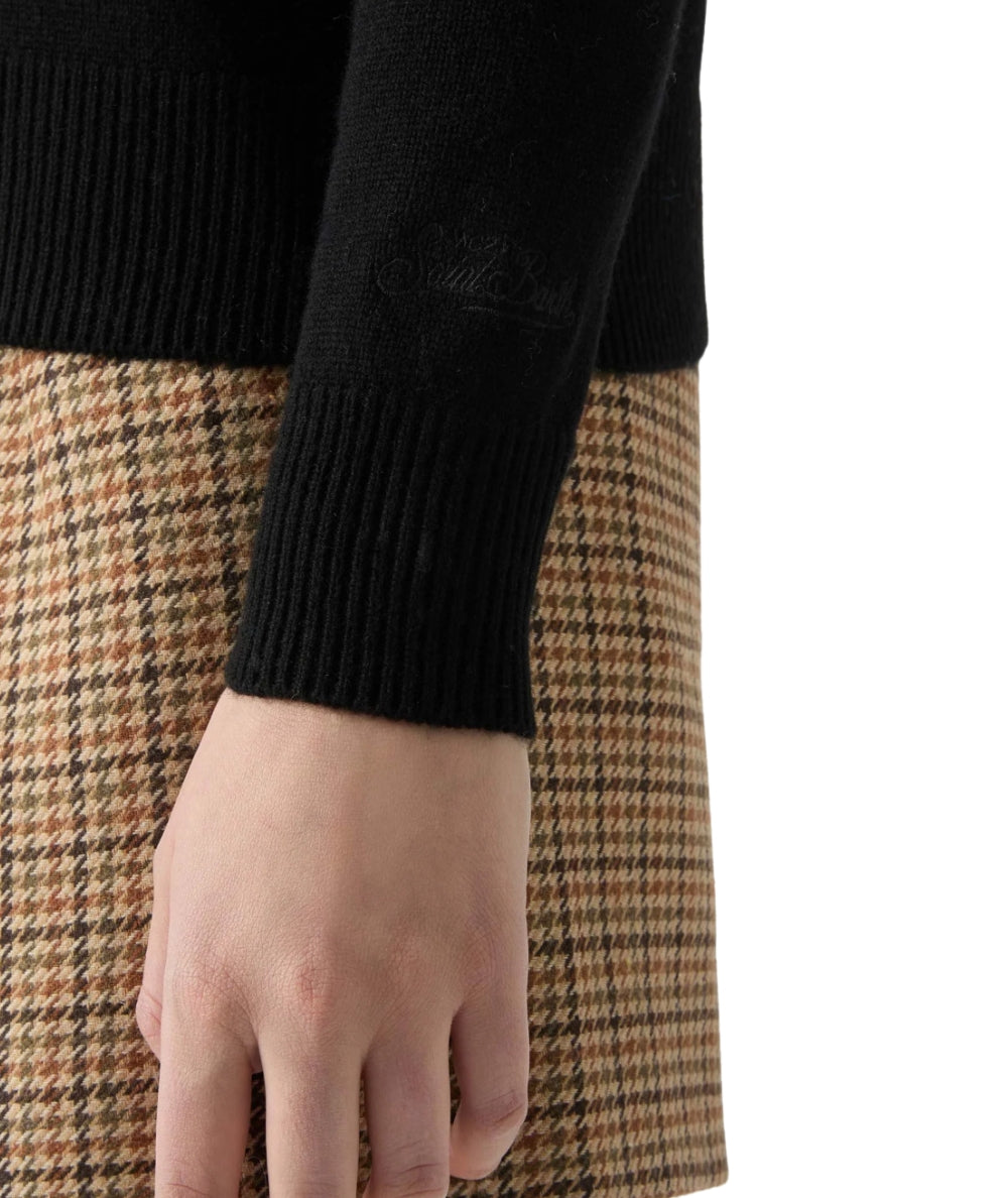 MC2 Saint Barth Maglione con Collo a Polo EZE WOOL Nero