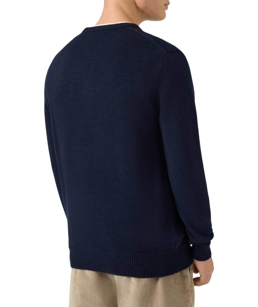 MC2 Saint Barth Maglione con Ricami HERON HER0001 Blu Navy