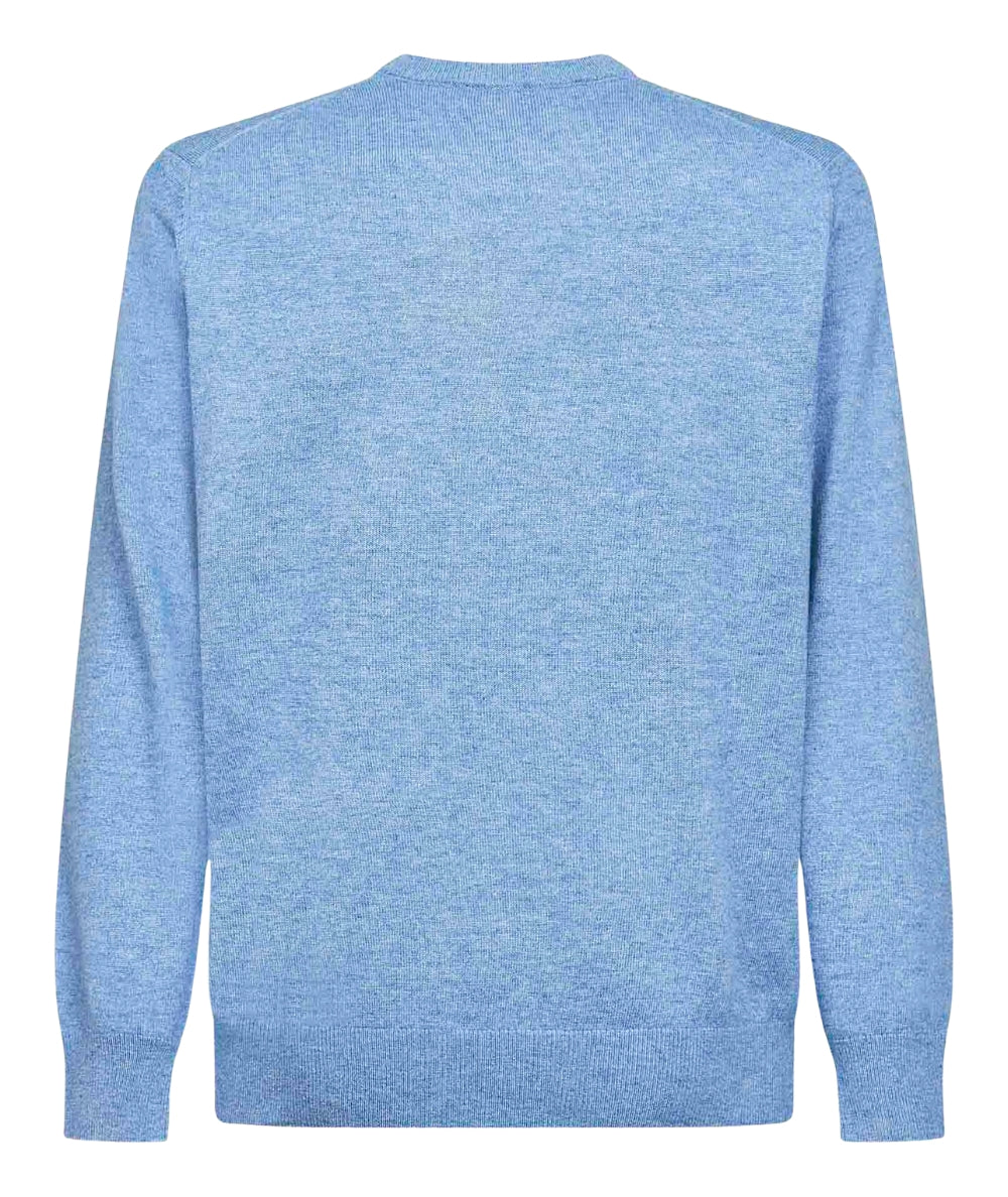 MC2 Saint Barth Maglione con Ricami HERON LIGHT EMBRY HER0024 Azzurro