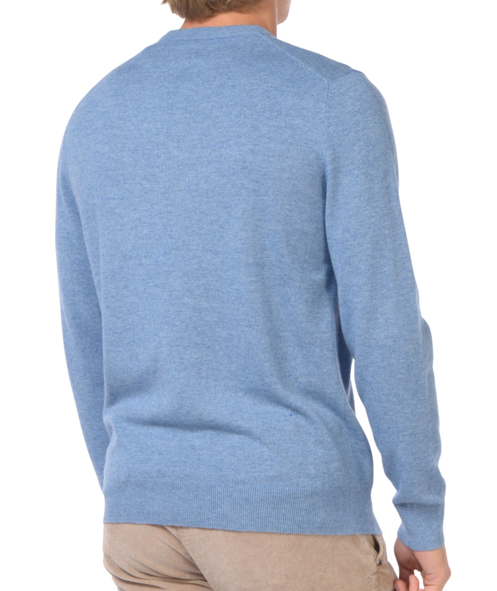 MC2 Saint Barth Maglione con Ricami HERON LIGHT EMBRY HER0024 Azzurro