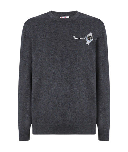 MC2 Saint Barth Maglione con Ricami HERON LIGHT EMBRY HER0024 Grigio